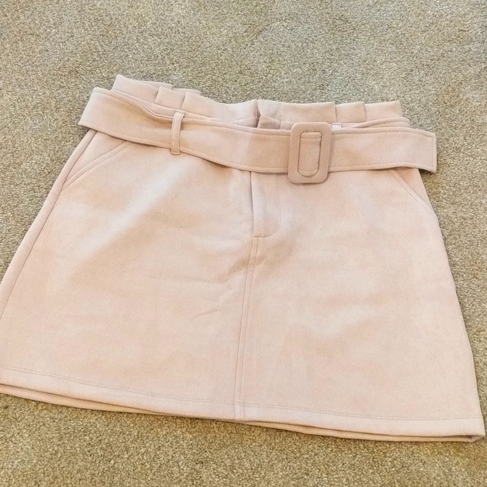 Suede skirt
